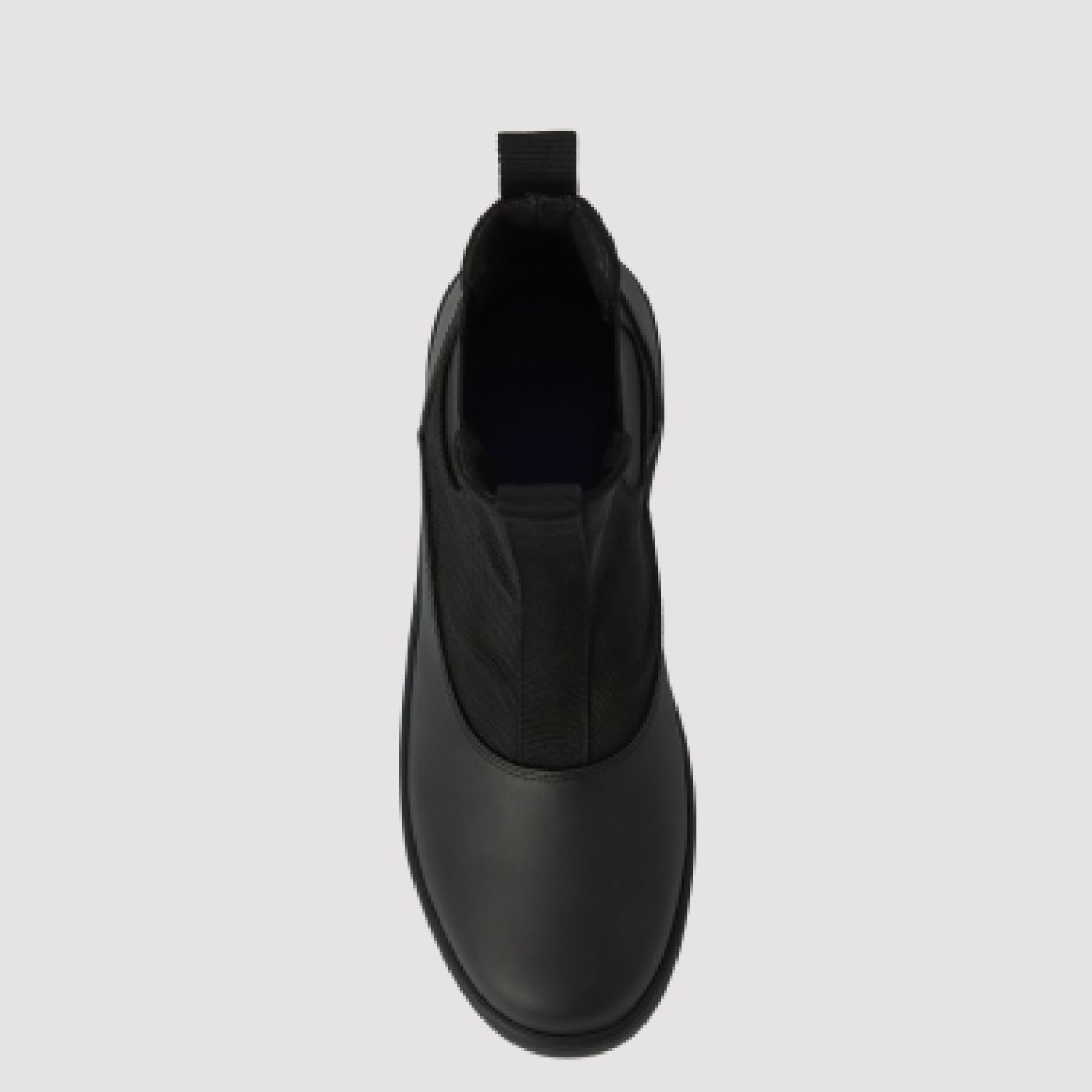 ethical rain boots, top view